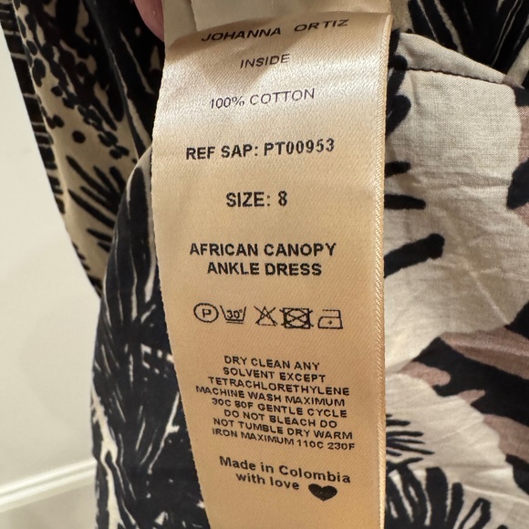 JOHANNA ORTIZ  $850 African Canopy Ankle Dress  NWT Size 8 - Picture 9 of 9